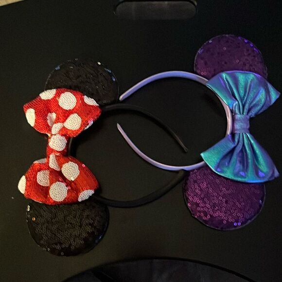 Minnie Mouse Ears Headbands Set of (2) - Picture 1 of 5